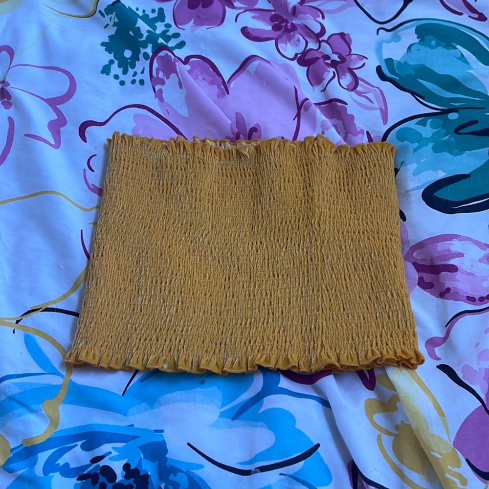 Selling this mustard, yellow tube top